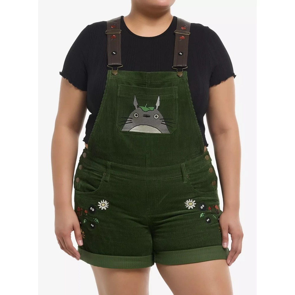 Her Universe 4 4X Overalls Studio Ghibli My Neighbor Totoro Corduroy Embroidered